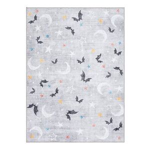 LOWES Gray Rug with Bats and Stars Design